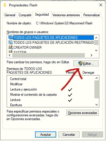 cómo editar los permisos de una carpeta o archivo en windows 10, 8 y 7